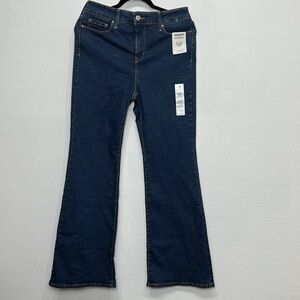 Women's Levi Strauss totally shaping high rise flare slimming tummy panel jeans